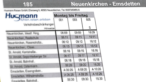 Nach zehn Jahren wieder da: Die Linie 185